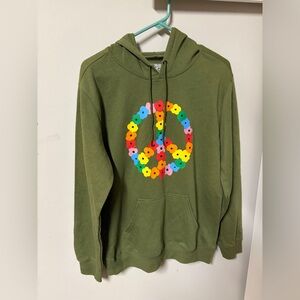 The Phluid Project Olive Peace Sign Hoodie